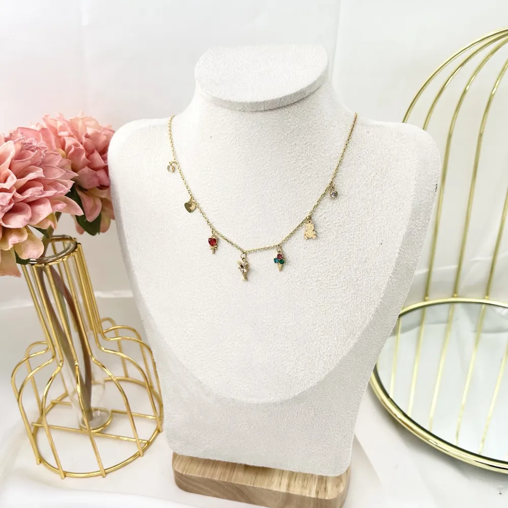 Gelato Orsetto -Collana Corta in Acciaio - CAC-103-AA2755N