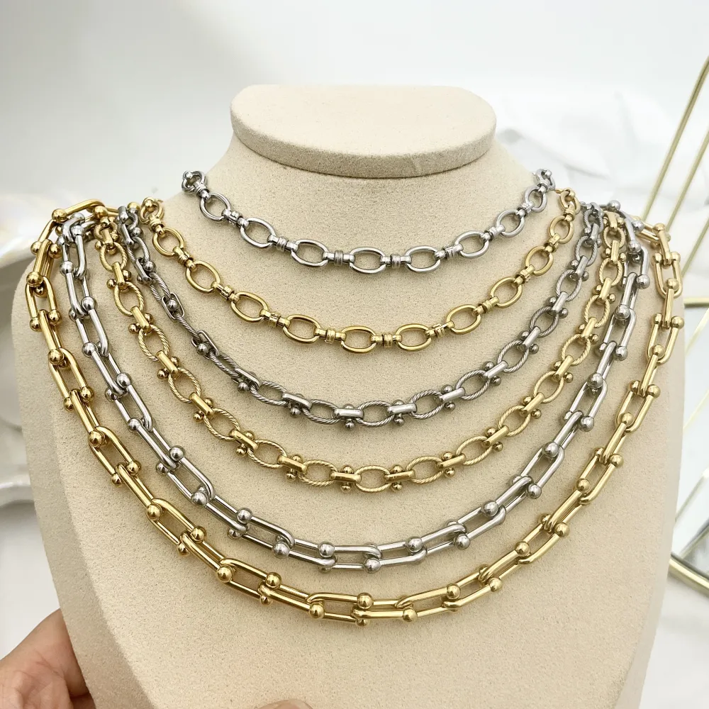 Catena-Collana Corta in Acciaio - CAC-103-AA3418N