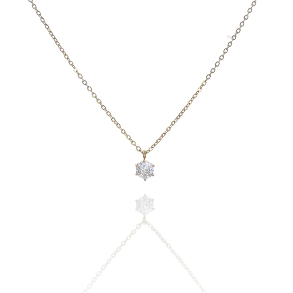 Punto Luce 6 Griffe 6mm-Collan Corta in Acciaio - CAC-103-AA4055N 6mm 6Griffe