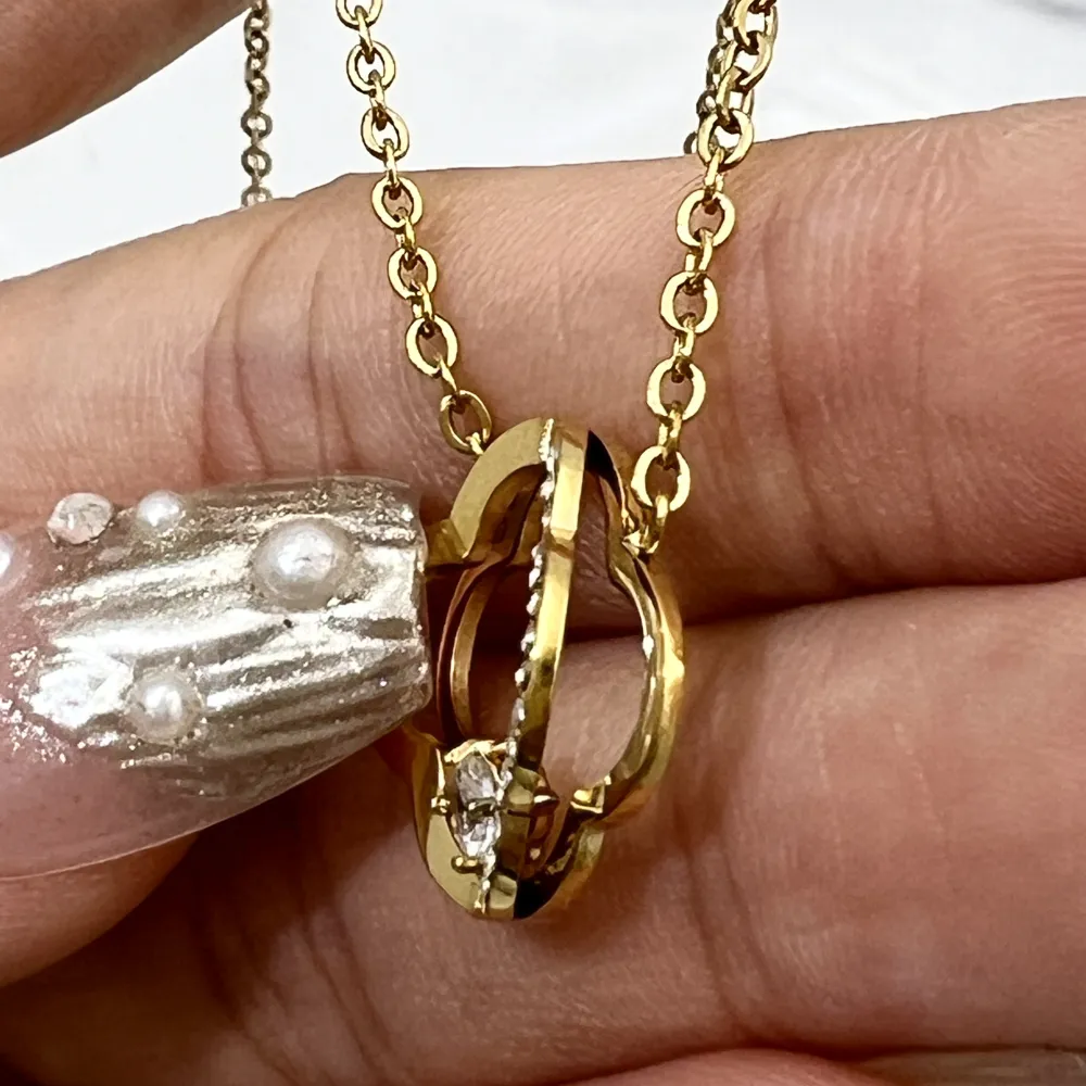 Quadrifoglio -Collana Girocollo in Acciaio - CAC-103-AA4199N