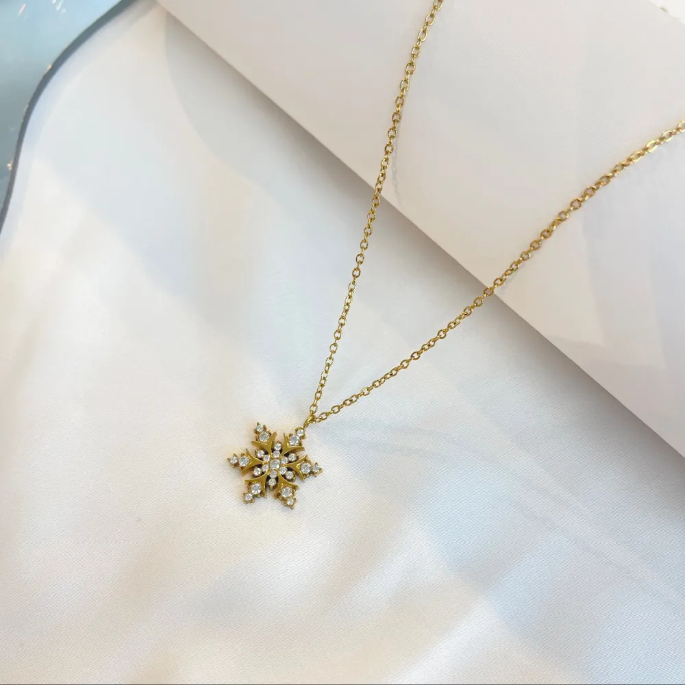 Fiocco di Neve-Collana Girocollo in Acciaio - CAC-103-AA5020N