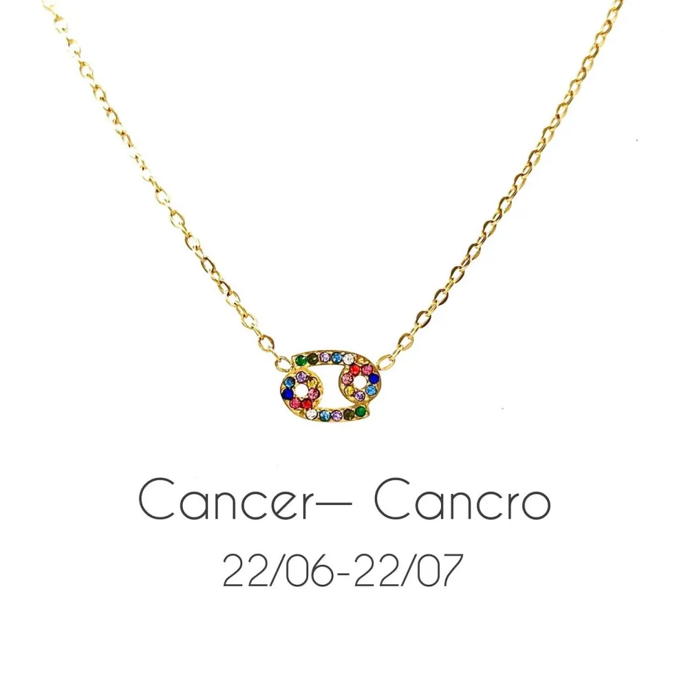 Segni Zodiacali -Collana Corta in Acciaio - CAC-103-AA52N ORO