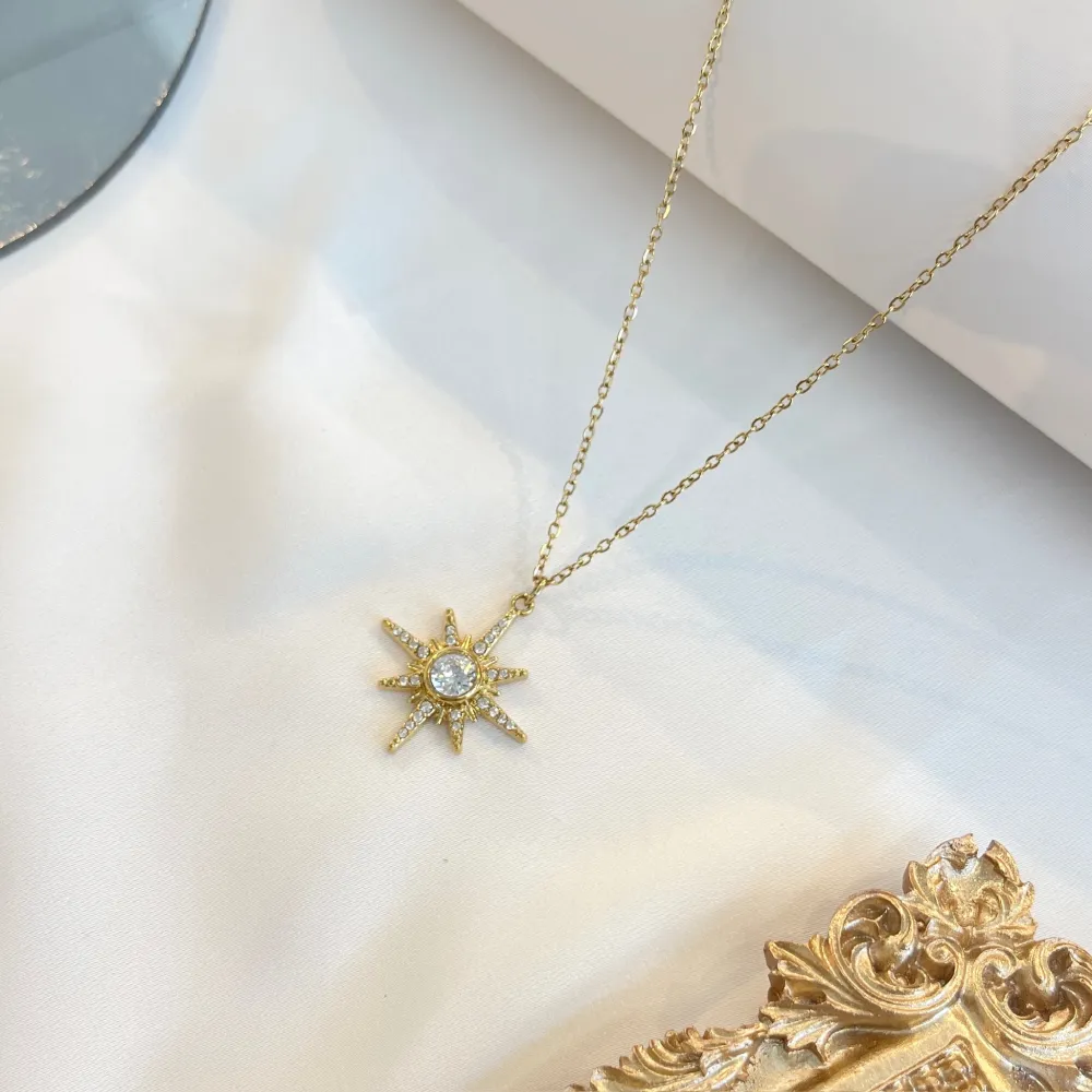 Croce Stella-Collana Girocollo in Acciaio - CAC-103-AA5419N