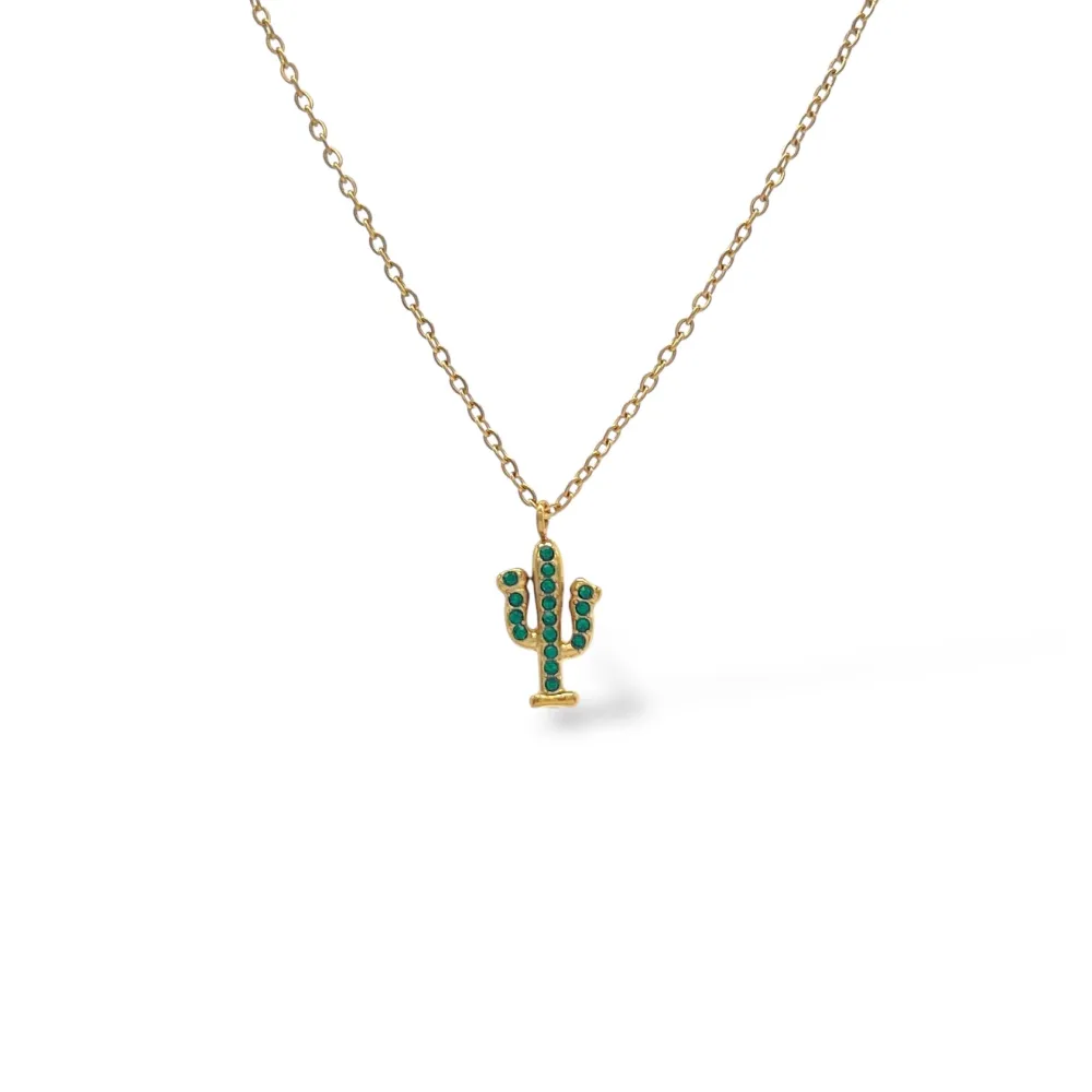 Cactus-Collana Girocollo in Acciaio - CAC-103-AA5661N