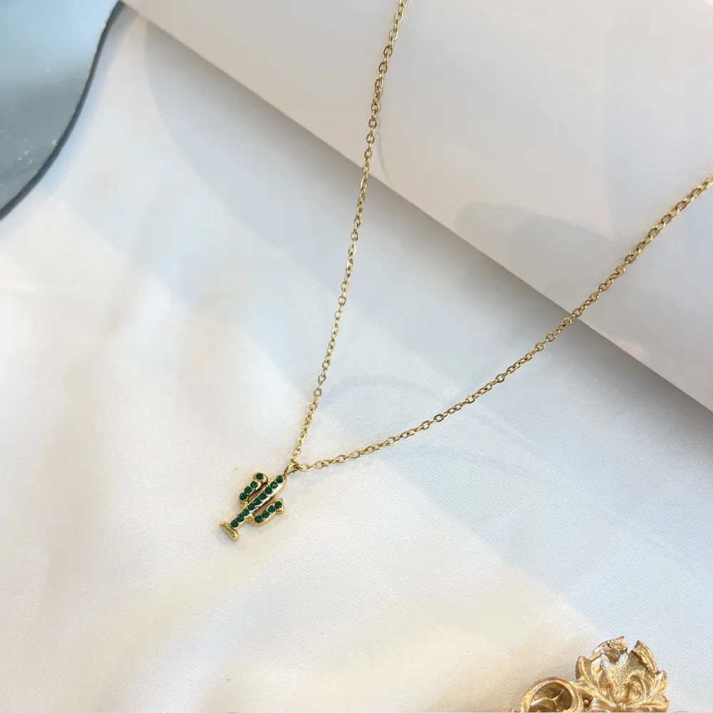 Cactus-Collana Girocollo in Acciaio - CAC-103-AA5661N