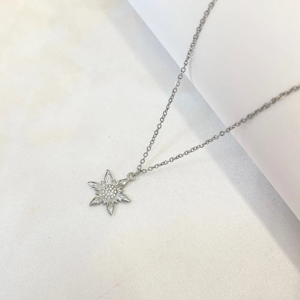 Fiore-Collana Girocollo in Acciaio - CAC-103-AA6074N