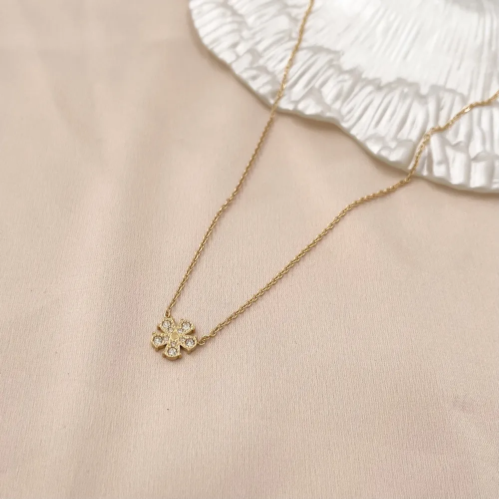 Fiore-Collana Corta in Acciaio - CAC-103-AA761N