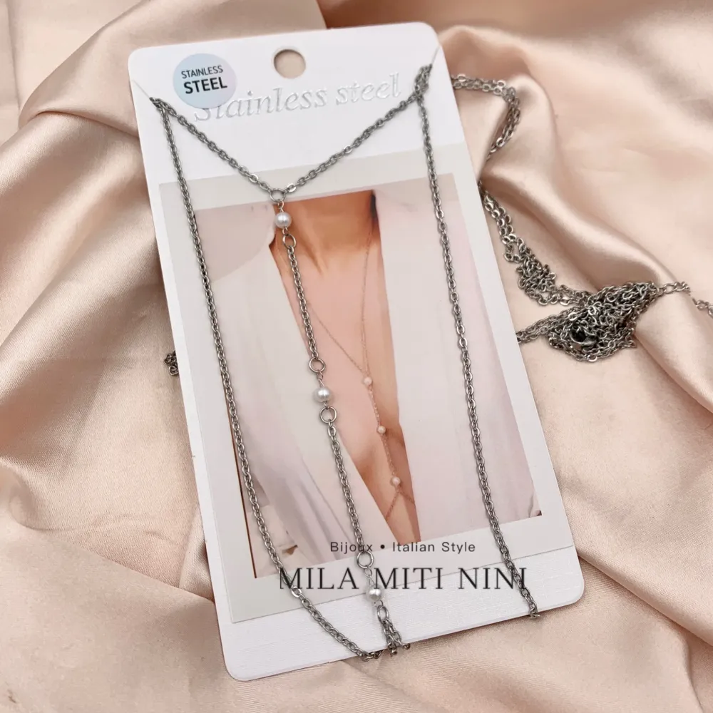 Perla-Catena da Corpo in Acciaio - CAC-413-007