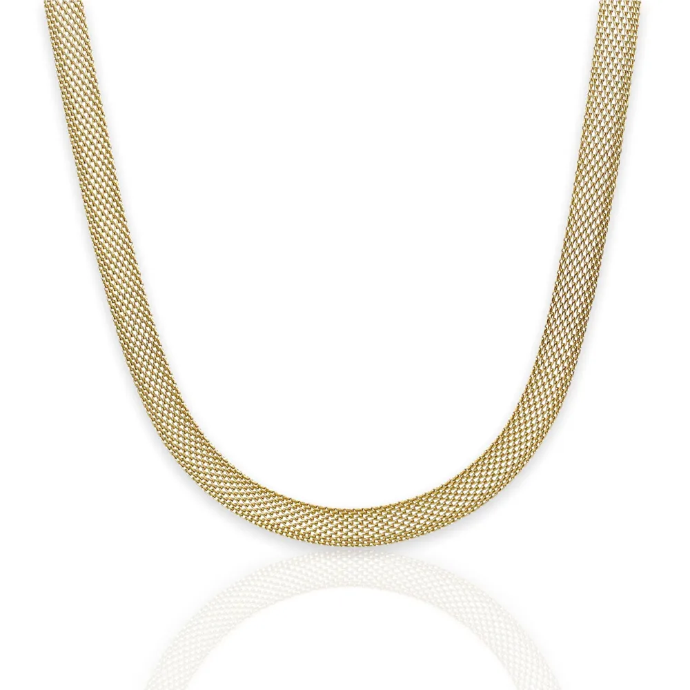 Fascia 8mm-Collana Corta in Acciaio - CAC-413-2187 8mm