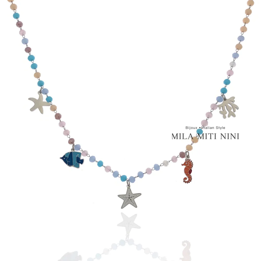 Stella Marina  -Collana Corta in Acciaio - CAC-413-2236