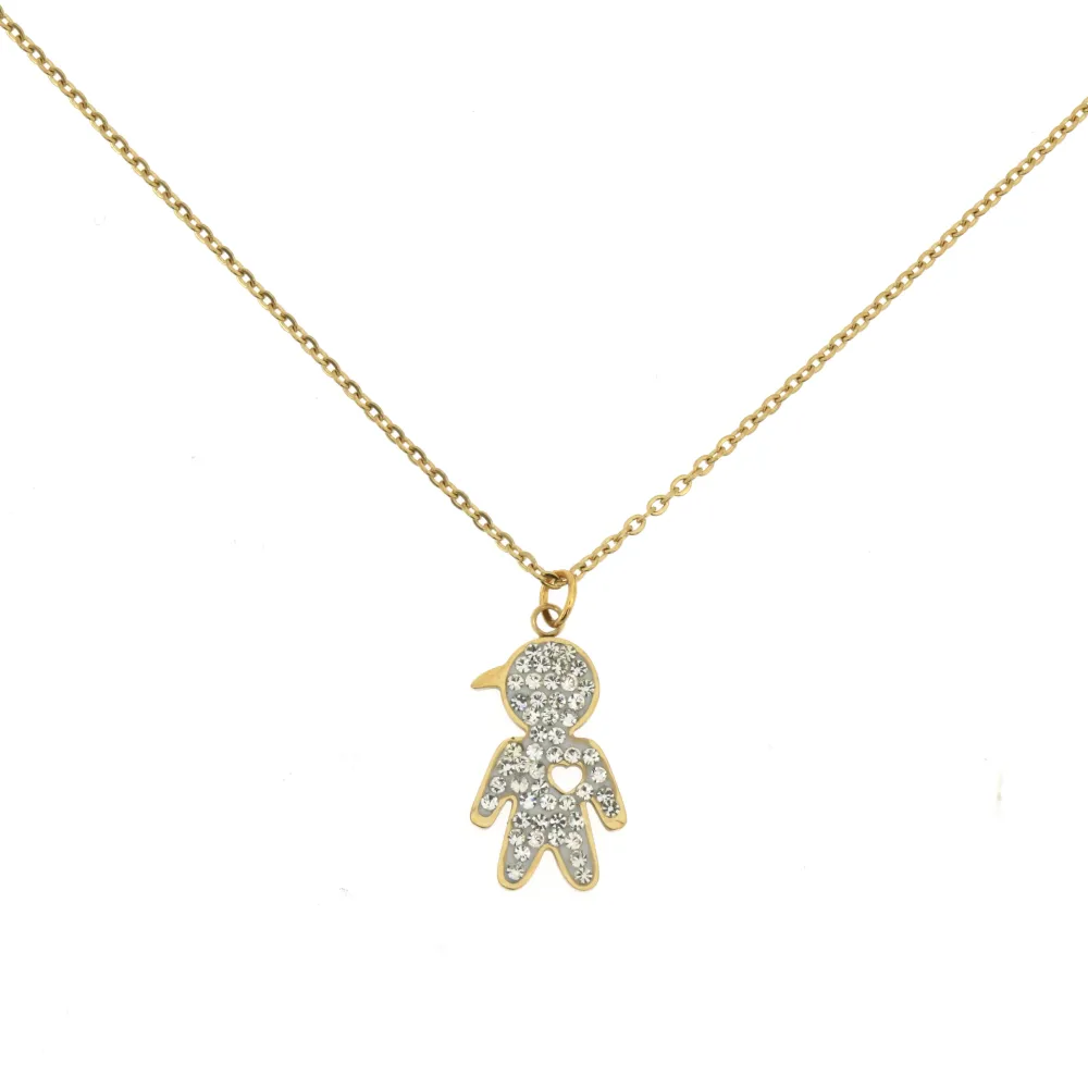 CAC-Bimbo 5311 - Collana Girocollo in Acciaio - CAC-413-2370