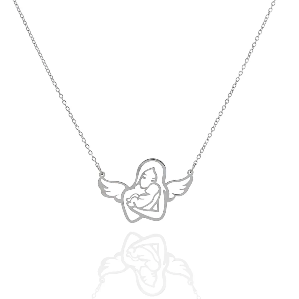 Mamma Angela e Baby-Collana Girocollo in Acciaio - CAC-413-2685