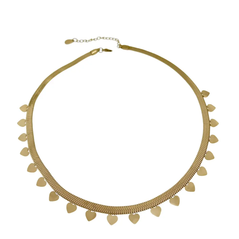 CAC6619-Serpente Cuore- Collana Corta in Acciaio - CAC6619-Serpente Cuore- Collana Corta in Acciaio