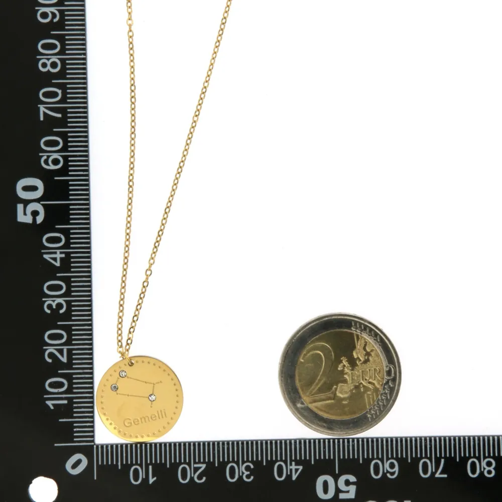 CAC6734-Segni Zodiacali- Collana Girocollo in Acciaio - CAC6734-Segni Zodiacali- Collana Girocollo in Acciaio