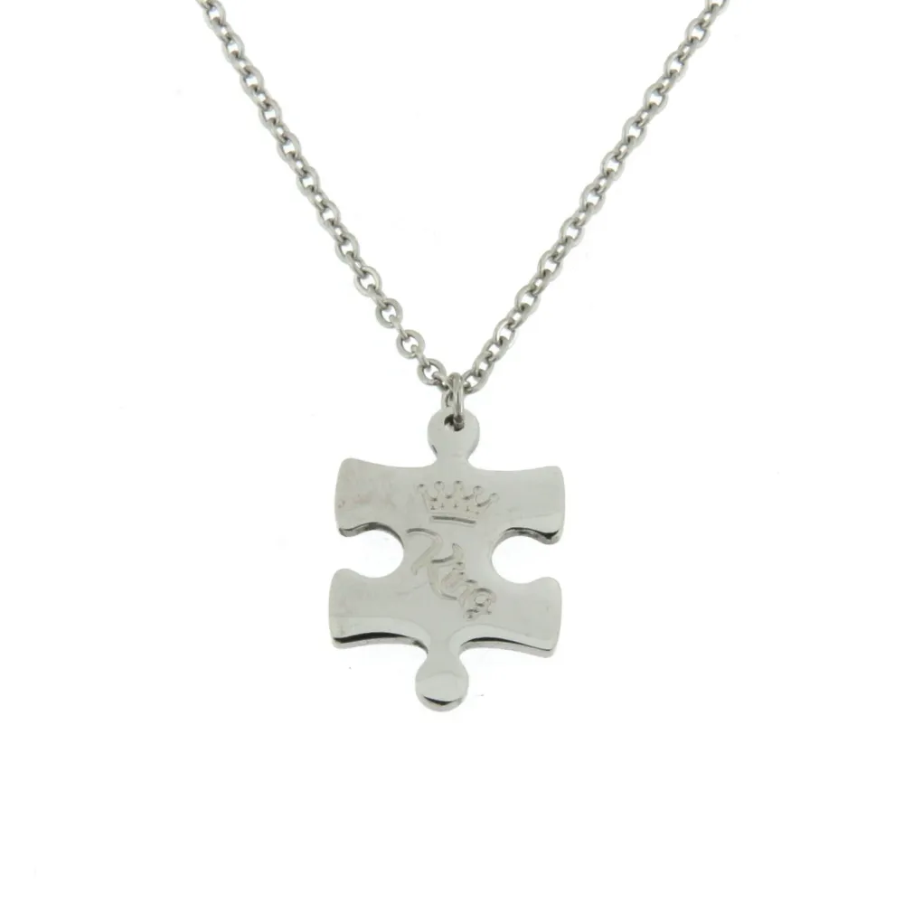 CAC6864-Puzzle King - Collana Girocollo in Acciaio - CAC6864-Puzzle King - Collana Girocollo in Acciaio