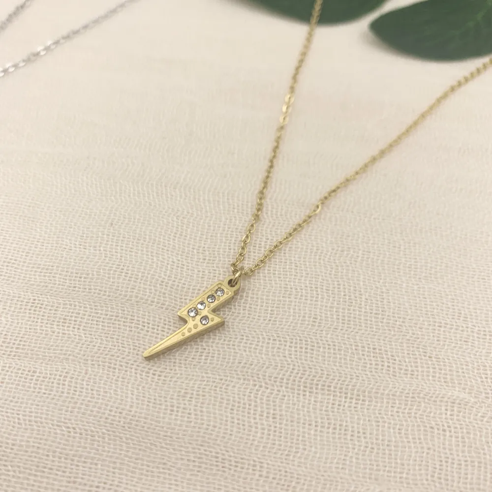 CAC7228-Fulmine- Collana Girocollo in Acciaio - CAC7228-Fulmine- Collana Girocollo in Acciaio