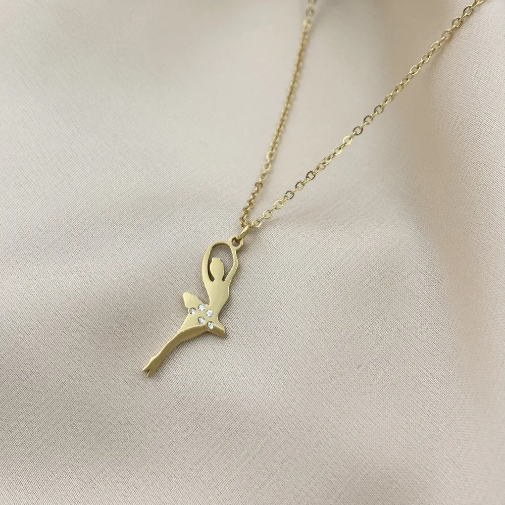 CAC7311-Ballerina- Collana Corta in Acciaio - CAC7311-Ballerina- Collana Corta in Acciaio