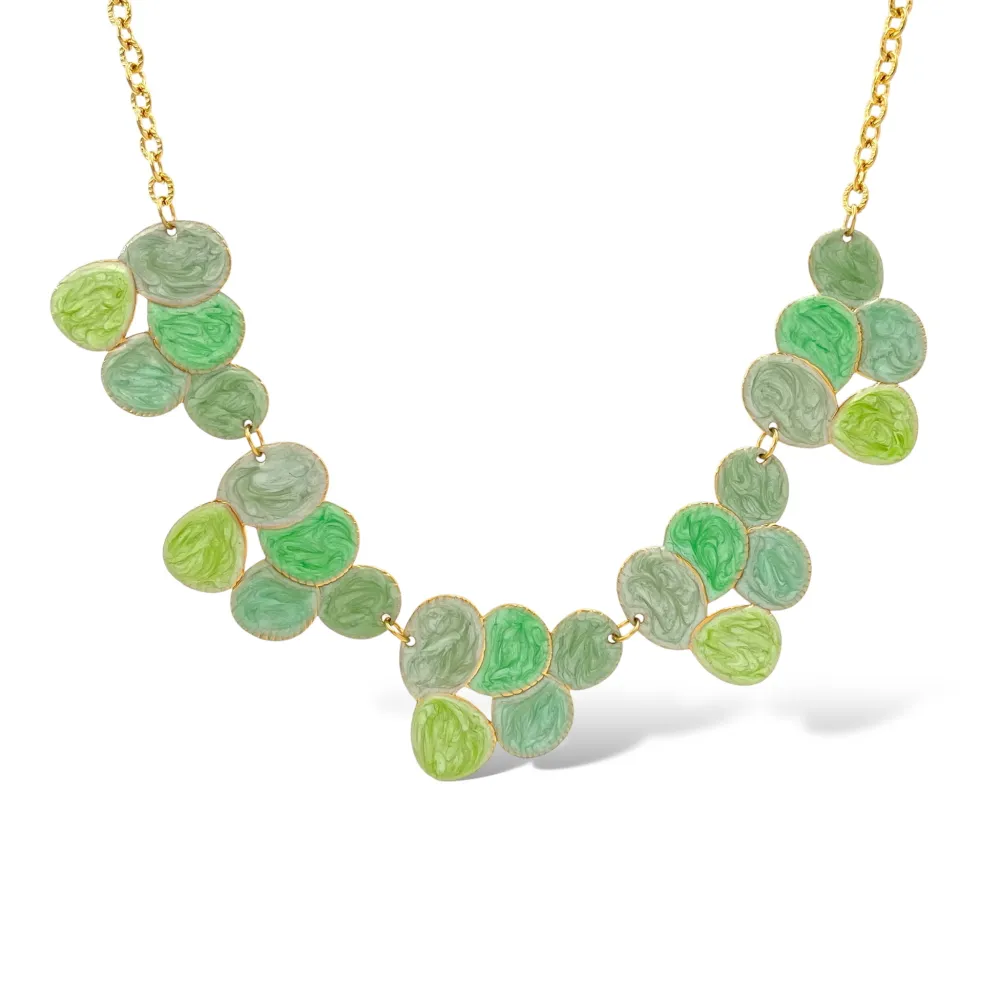 Goccia Smaltata -Collana Corta in Acciaio - CAC-735-354