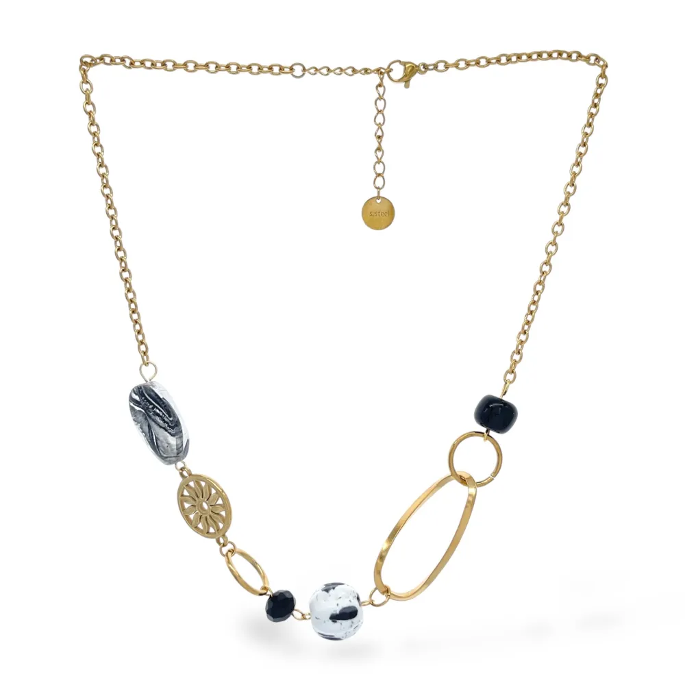 Ovale -Collana Corta in Acciaio - CAC-765-82