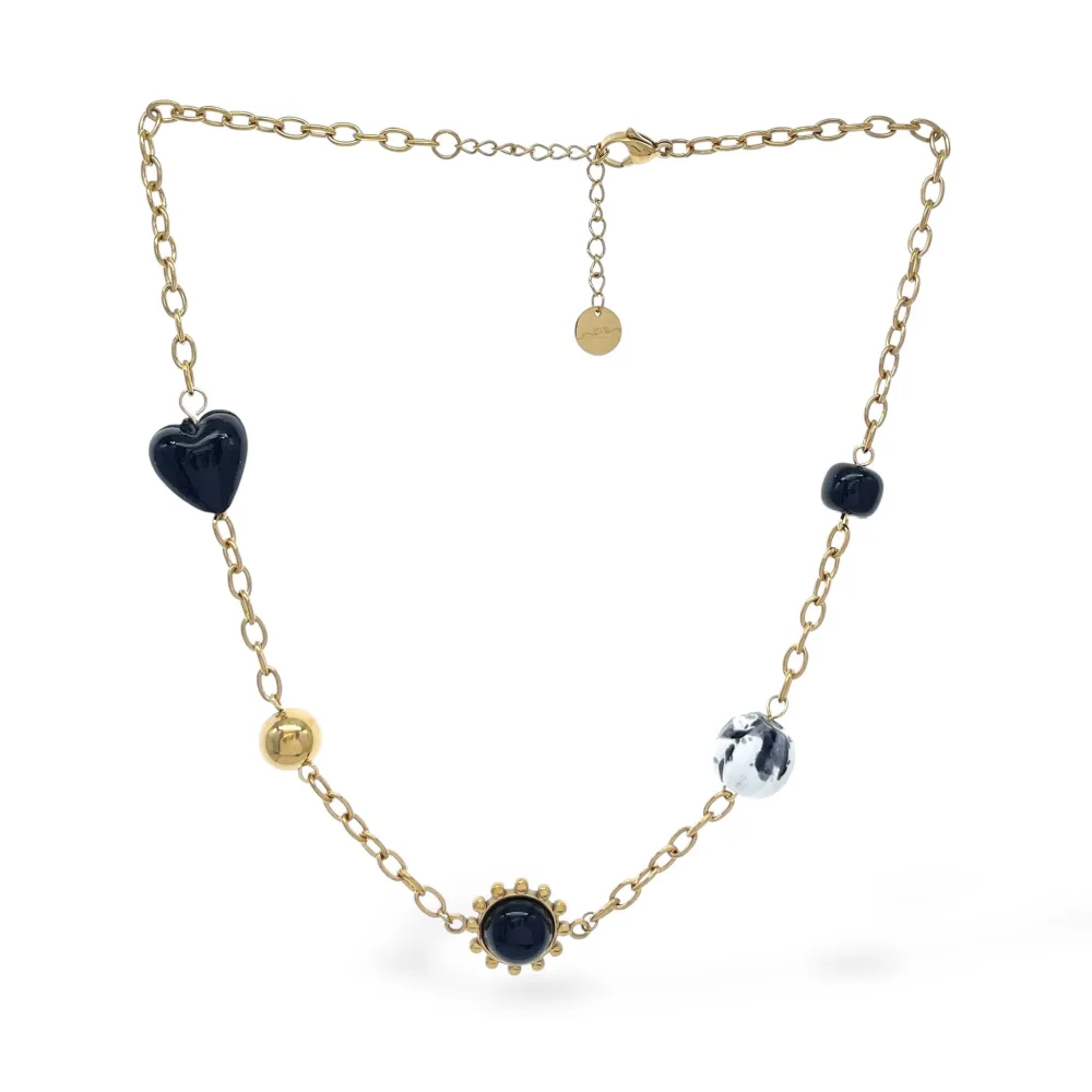 Cuore -Collana Corta in Acciaio - CAC-765-84