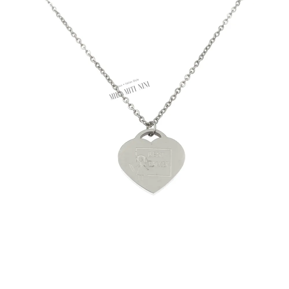 CAC7742-Best Teacher-Collana Corta in Acciaio - CAC7742-Best Teacher-Collana Corta in Acciaio