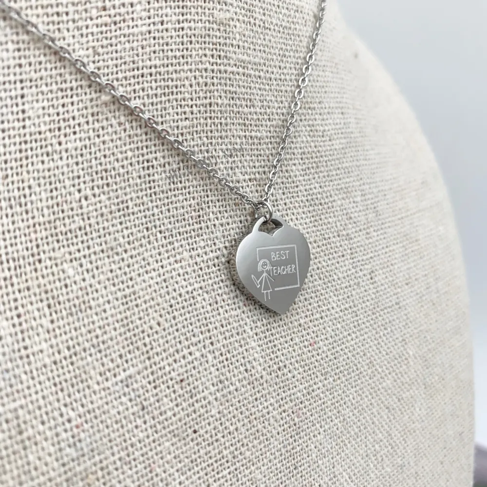 CAC7742-Best Teacher-Collana Corta in Acciaio - CAC7742-Best Teacher-Collana Corta in Acciaio