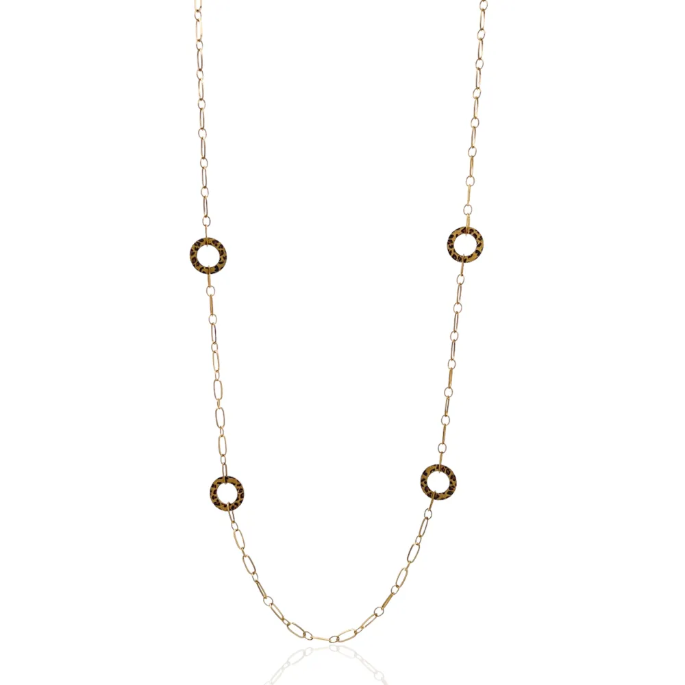 Cerchio con Catena-Collana Lunga in Acciaio - CAL-104-A35