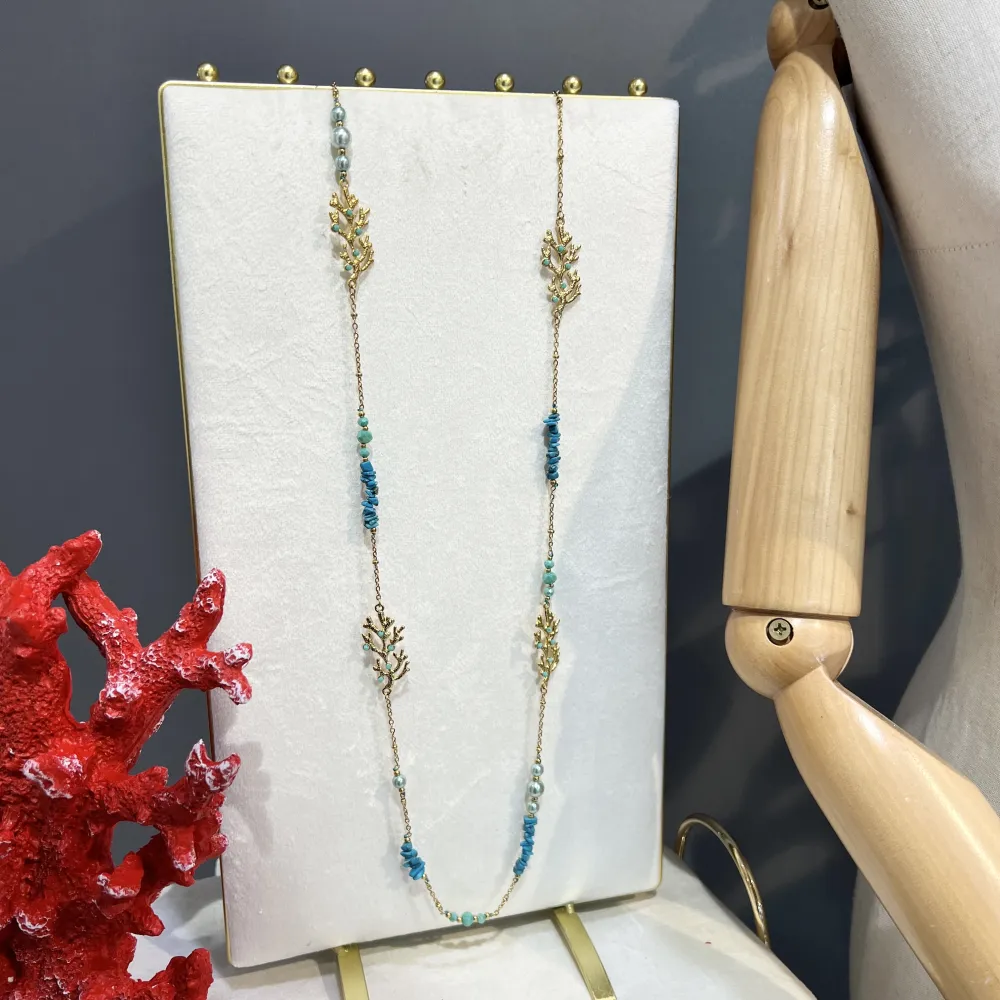 Corallo-Collana Lunga in Acciaio - CAL-732-302