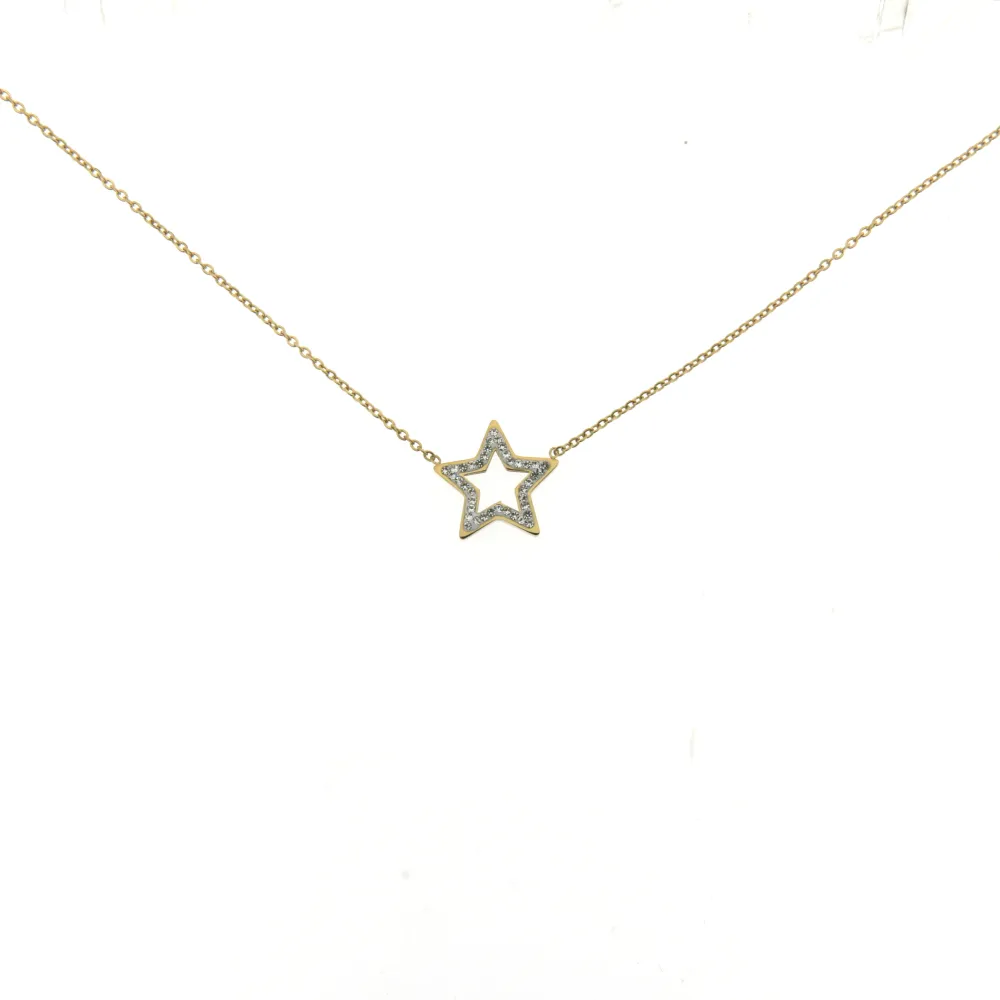 CAS- Stella 4618 - Collana in Acciaio con Strass - CAS- Stella 4618 - Collana in Acciaio con Strass