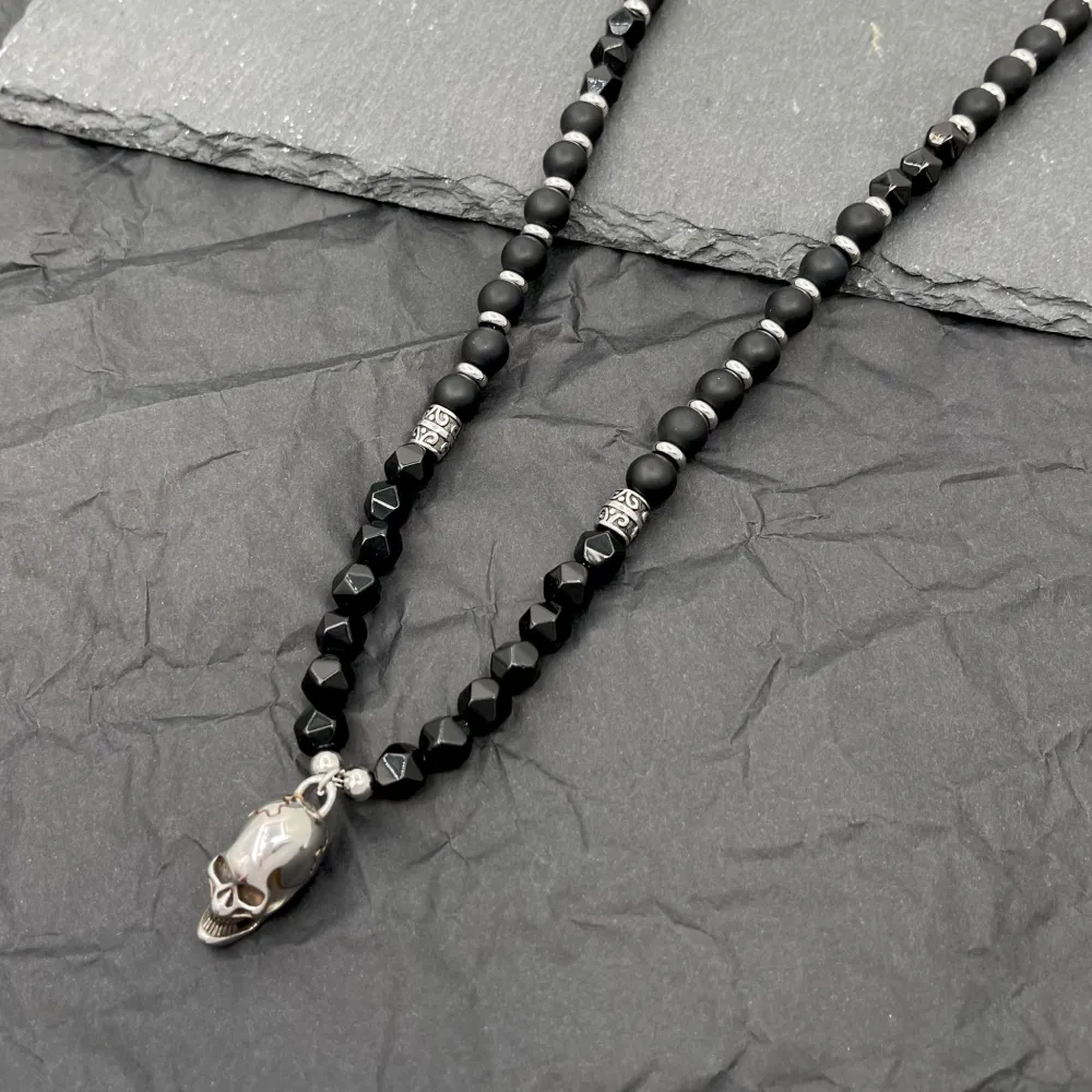 Teschio-Collana Lunga in Acciaio - CAU-600-H282