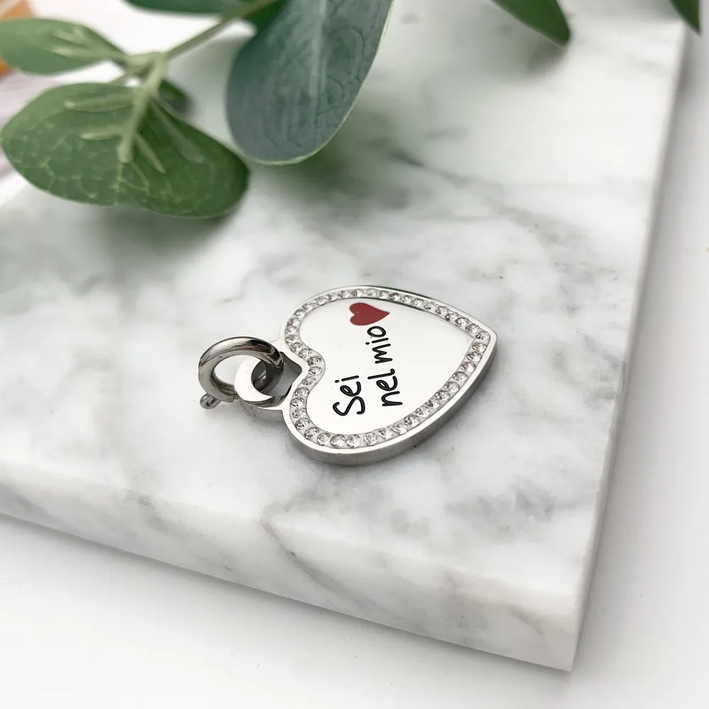 CIO-I love my mon 5481 - Ciondolo in Acciaio - CIO5481-Sei nel mio Cuore- Ciondolo in Acciaio