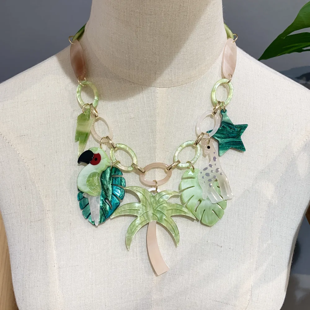 Tropicale Pappagallo-Collana Corta Moda - CMC-15577