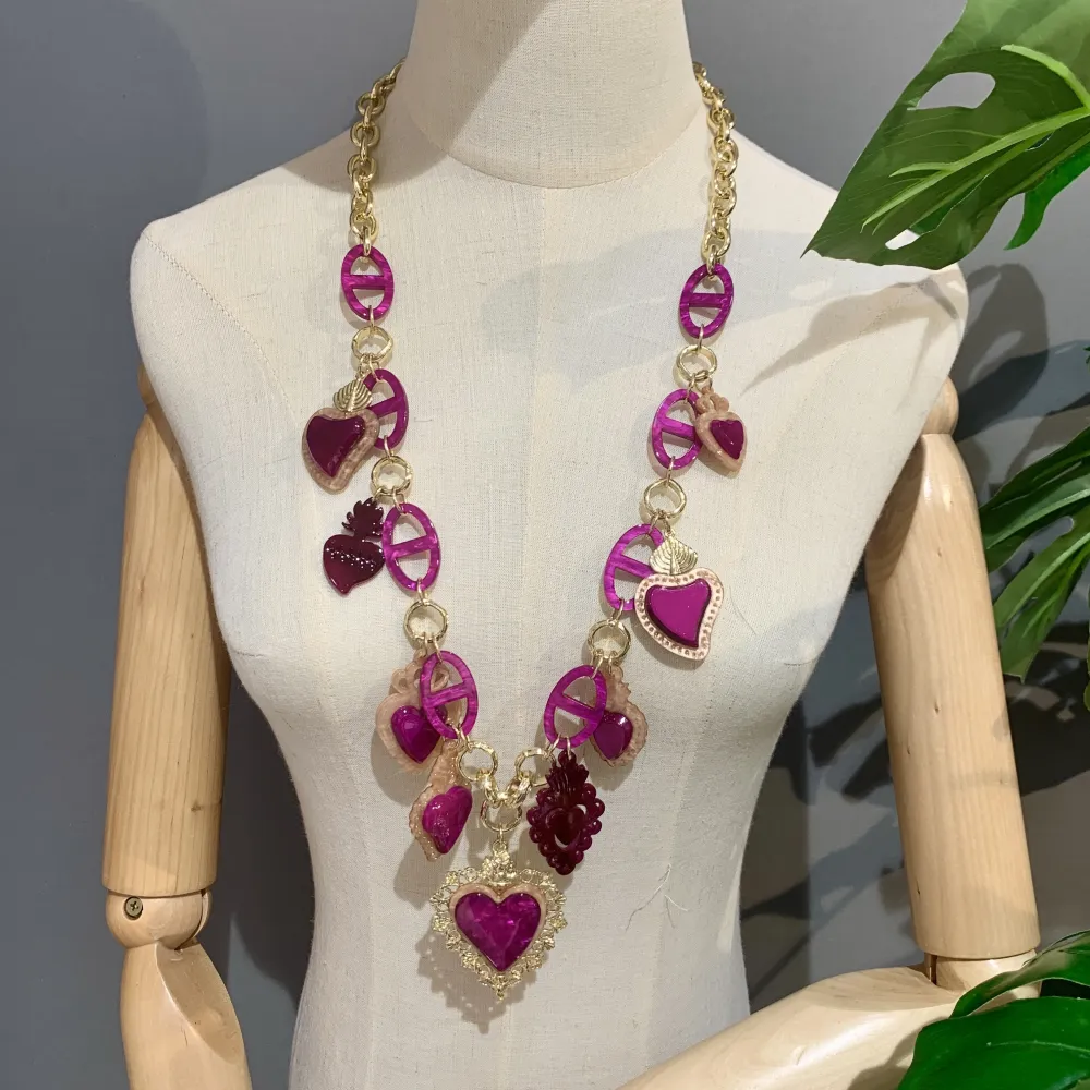 Sacro Cuore-Collana Lunga Moda in Resina - CML-121-61