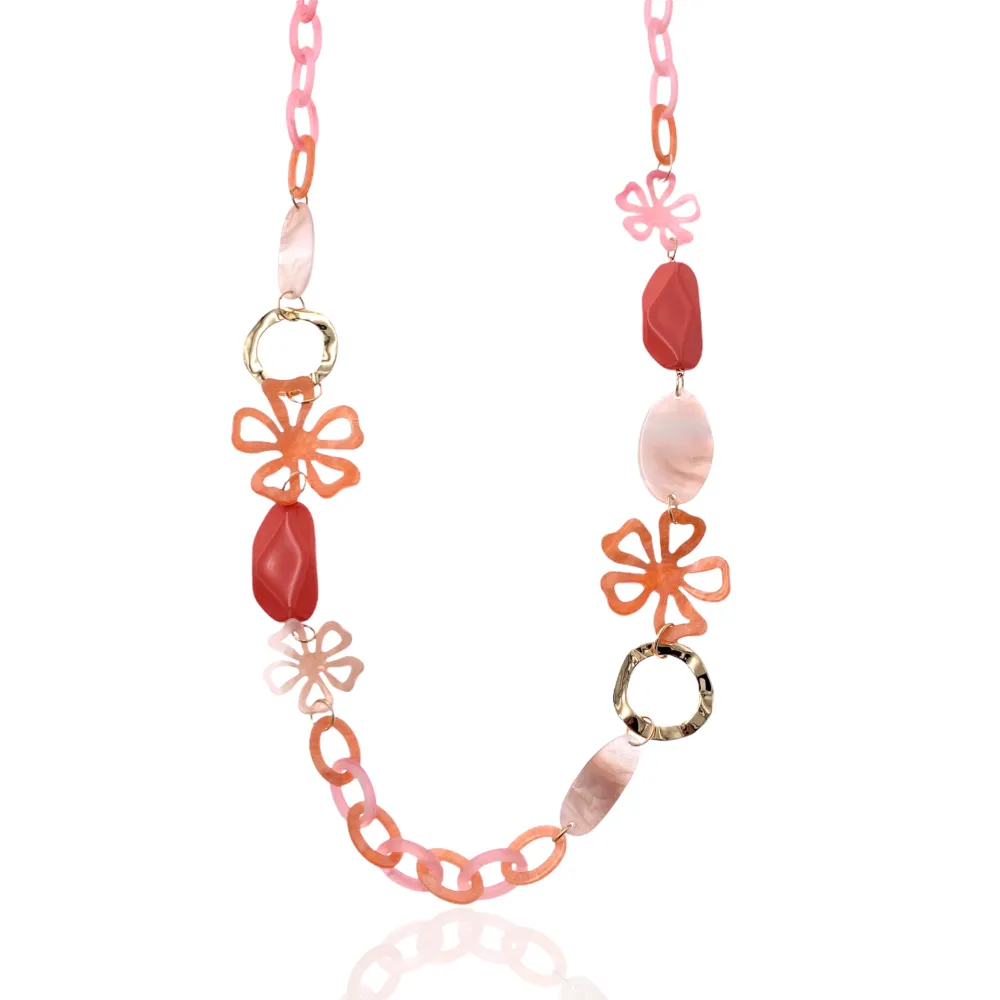 Fiore-Collana Lunga in Resina - CML-13583