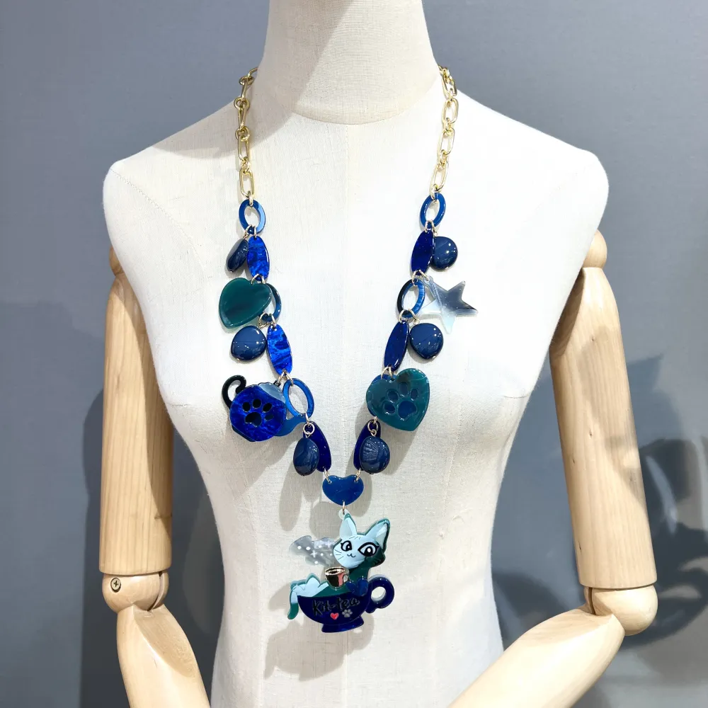 Donna Tazza-Collana Lunga Moda in Resina - CML-16190