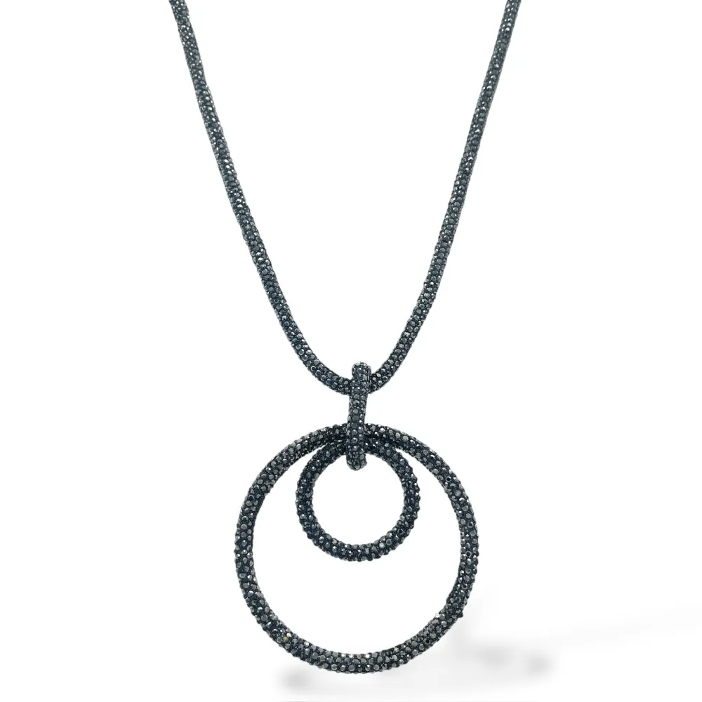 Doppio Cerchio -Collana Lunga Moda - CML-759-14