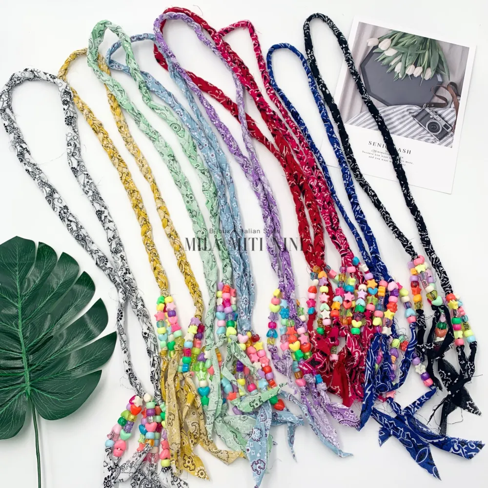 CMM316-D08-Banda con Perline- Collana Lunga - CMM316-D08-Banda 105cm con Perline- Collana Lunga