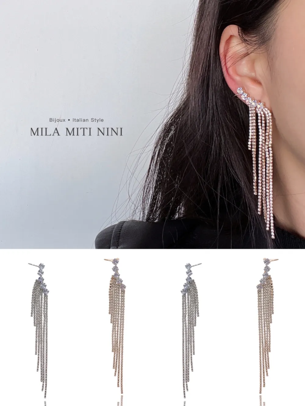 Strass-Earcuff con Zirconia - EAK-159-22008