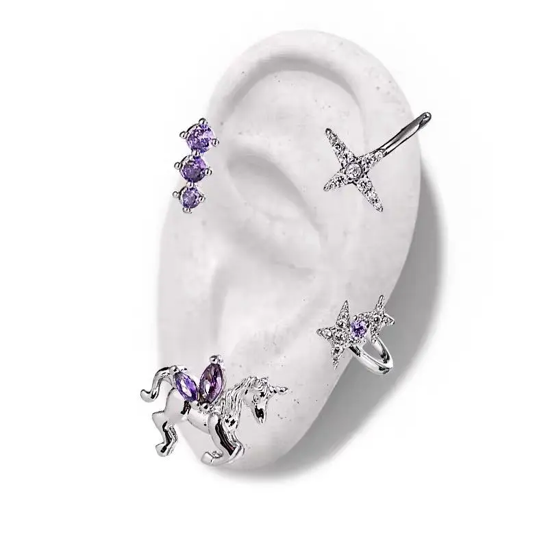Unicorno-Earcuff in Ottone - EAK-493-11