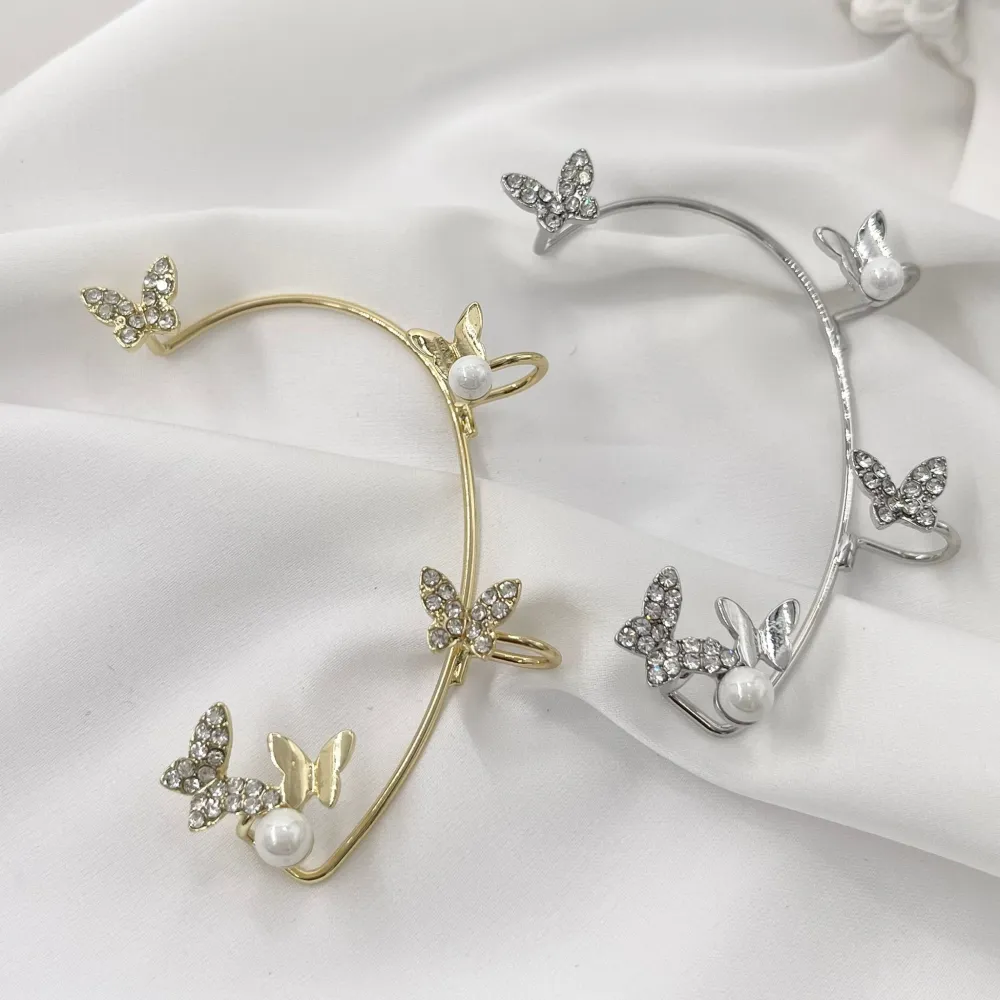 Farfalla Perla-Earcuff in Ottone - EAK-705-03