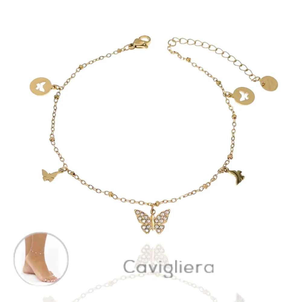 Farfalla-Cavigliera in Acciaio - KAV-103-AA1095B