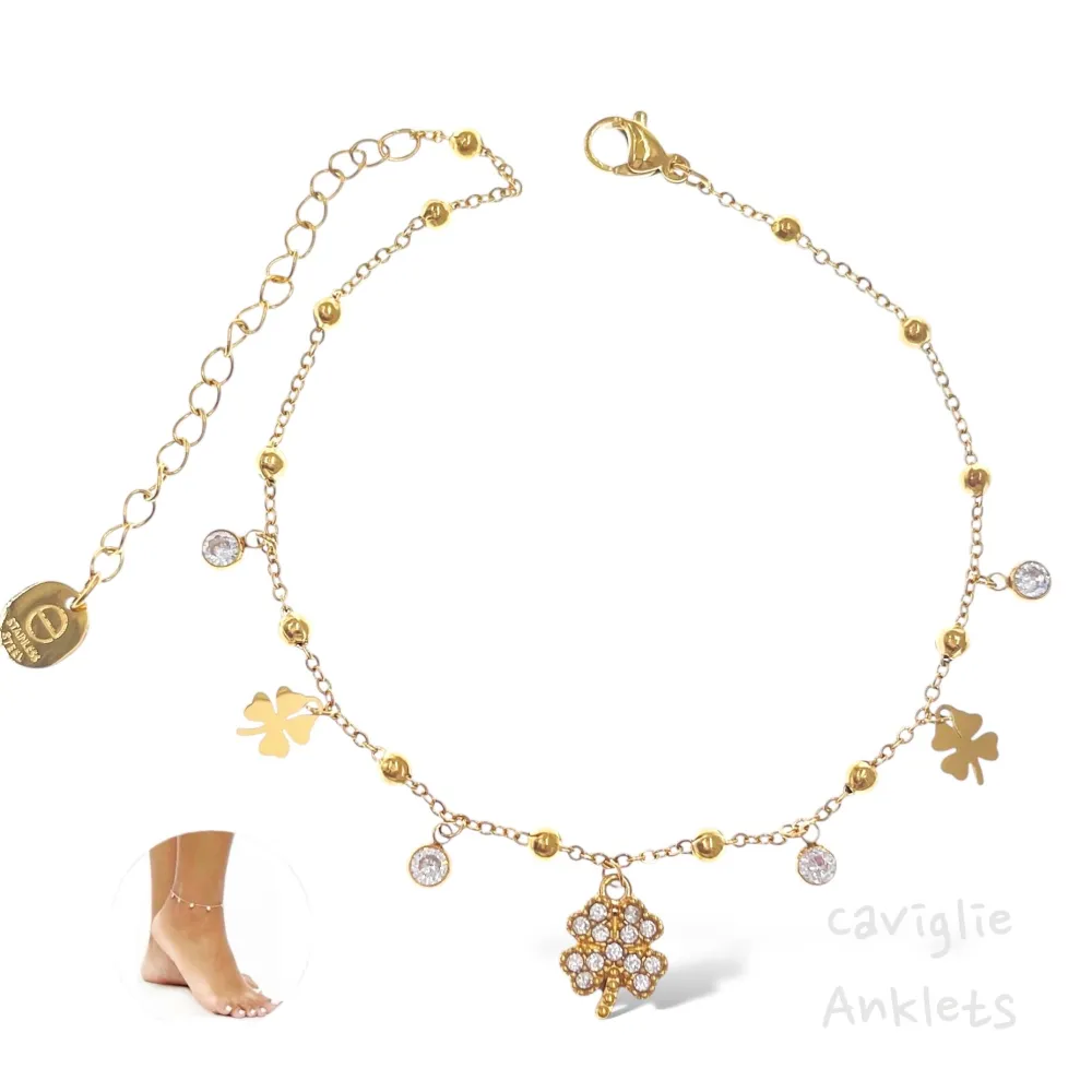 Quadrifoglio-Cavigliera in Acciaio - KAV-103-AA4662B