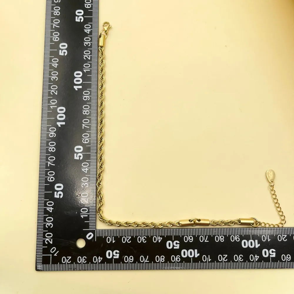 Catena Intrecciato Grande-Cavigliera in Acciaio - KAV-413-1584R 4mm