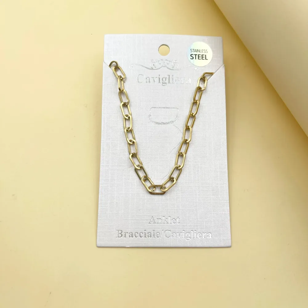 Catena Ovale-Cavigliera in Acciaio - KAV-413-263