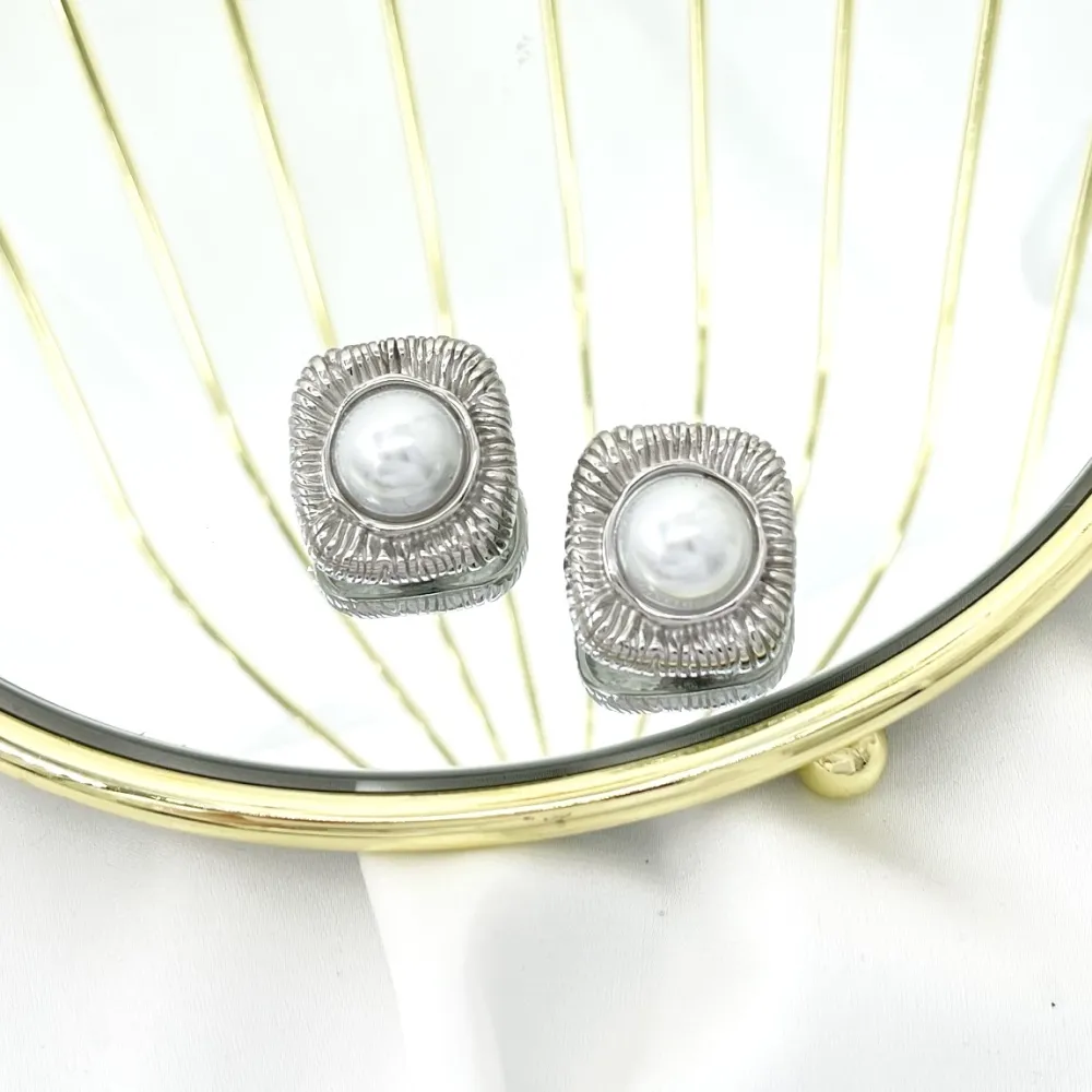 Perla-Orecchini a Clip in Acciaio - OAK-103-AA2622E