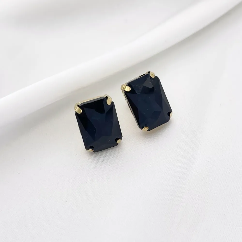 Punto Luce Rettangolare-Orecchini a Clip in Acciaio - OAK-103-AA2737E