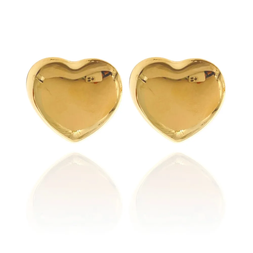 Cuore Vuoto-Orecchini a Clip in Acciaio - OAK-103-AA4997E