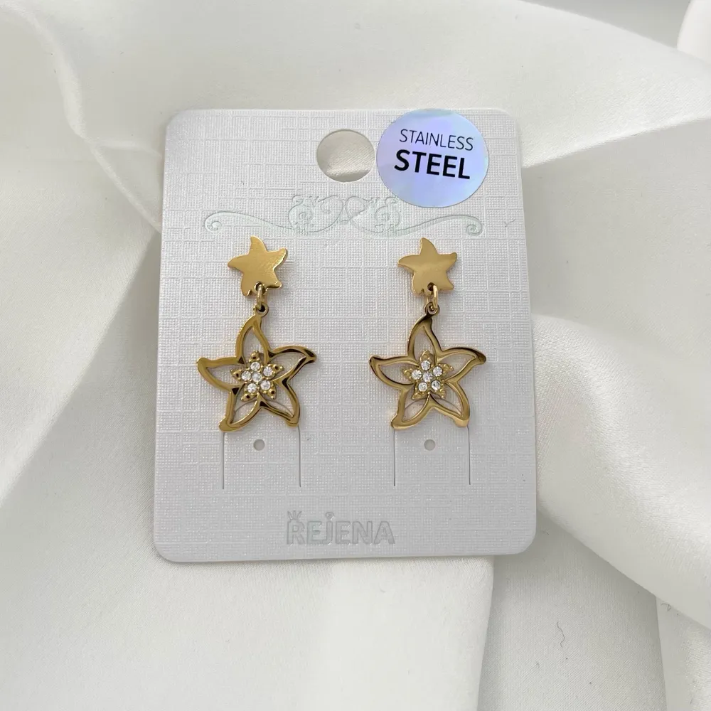 Stella Marina-Orecchini Pendenti in Acciaio - OAP-103-AA1090E