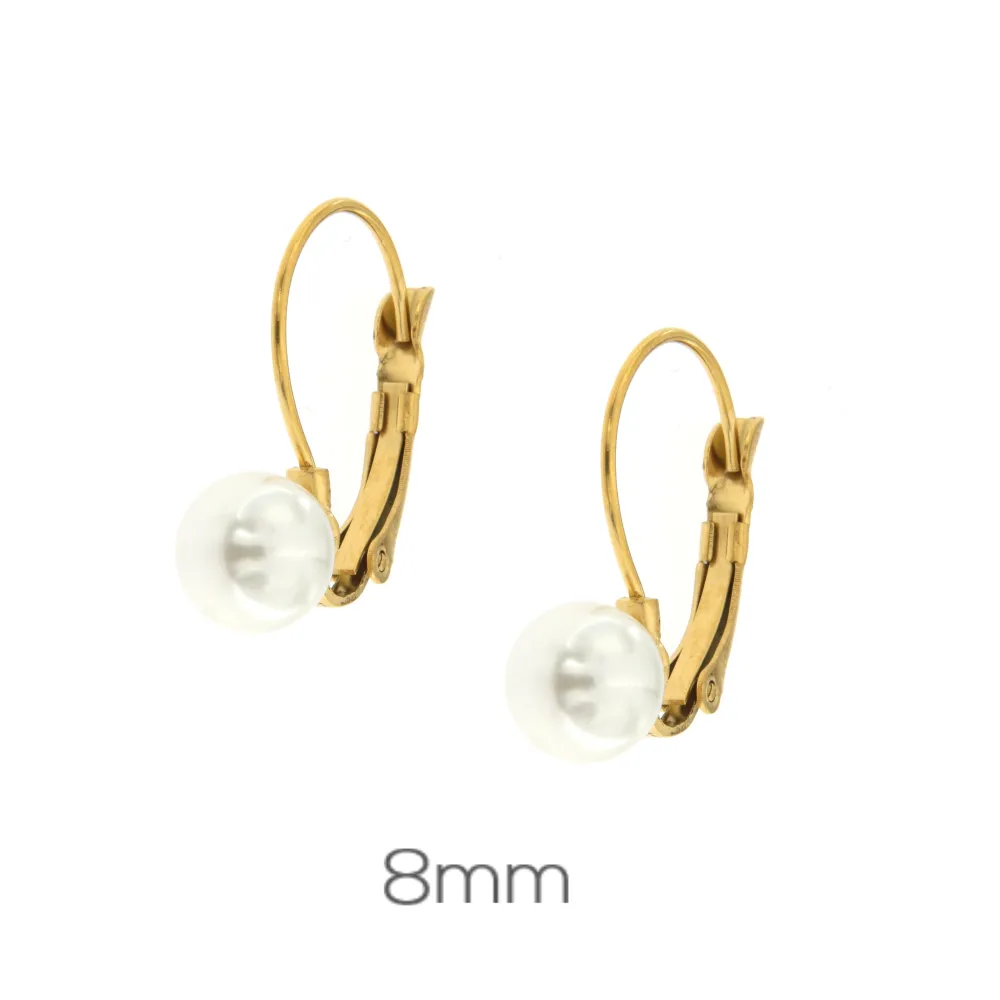 OAP7250-Perla 8mm- Orecchini a Monachella - OAP-103-AA1146E