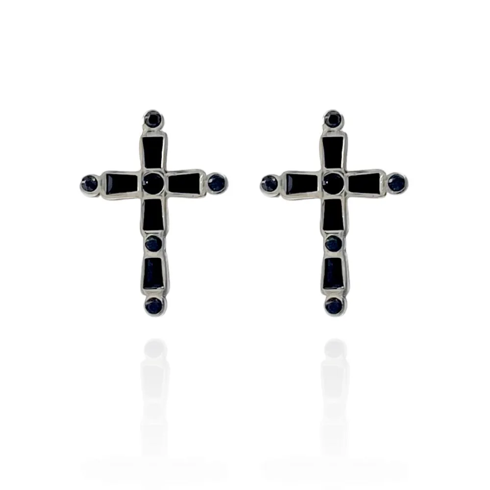 Croce Colorato-Orecchini in Acciaio - OAP-103-AA1670E